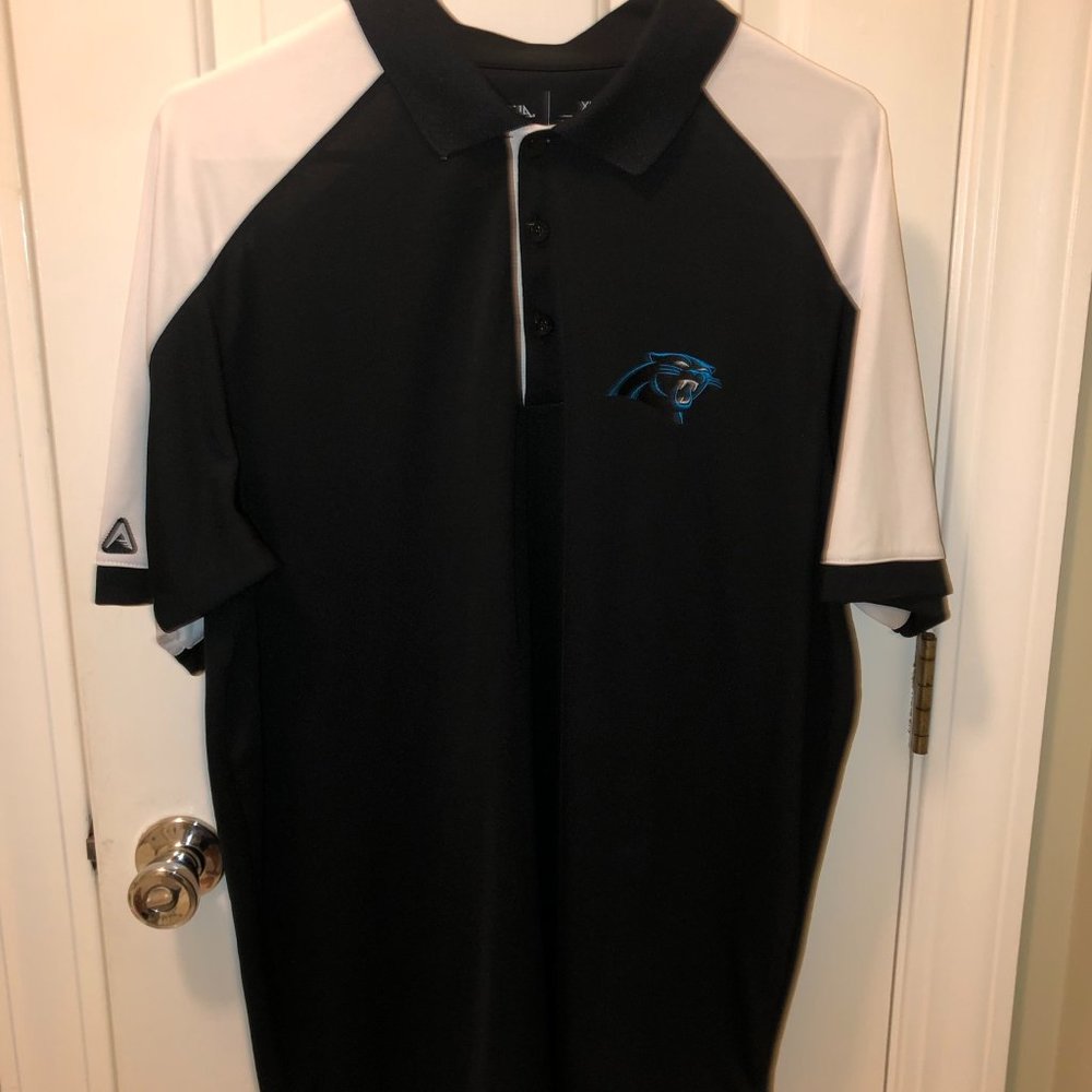 Men's XL Carolina Panther's Antigua Polo